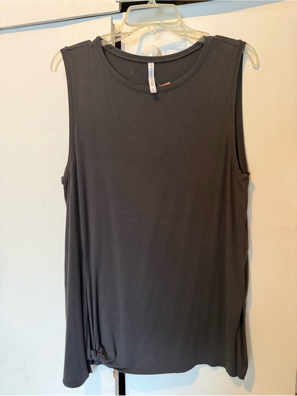 Fabletics Charcoal Knot Side Sleeveless Tank